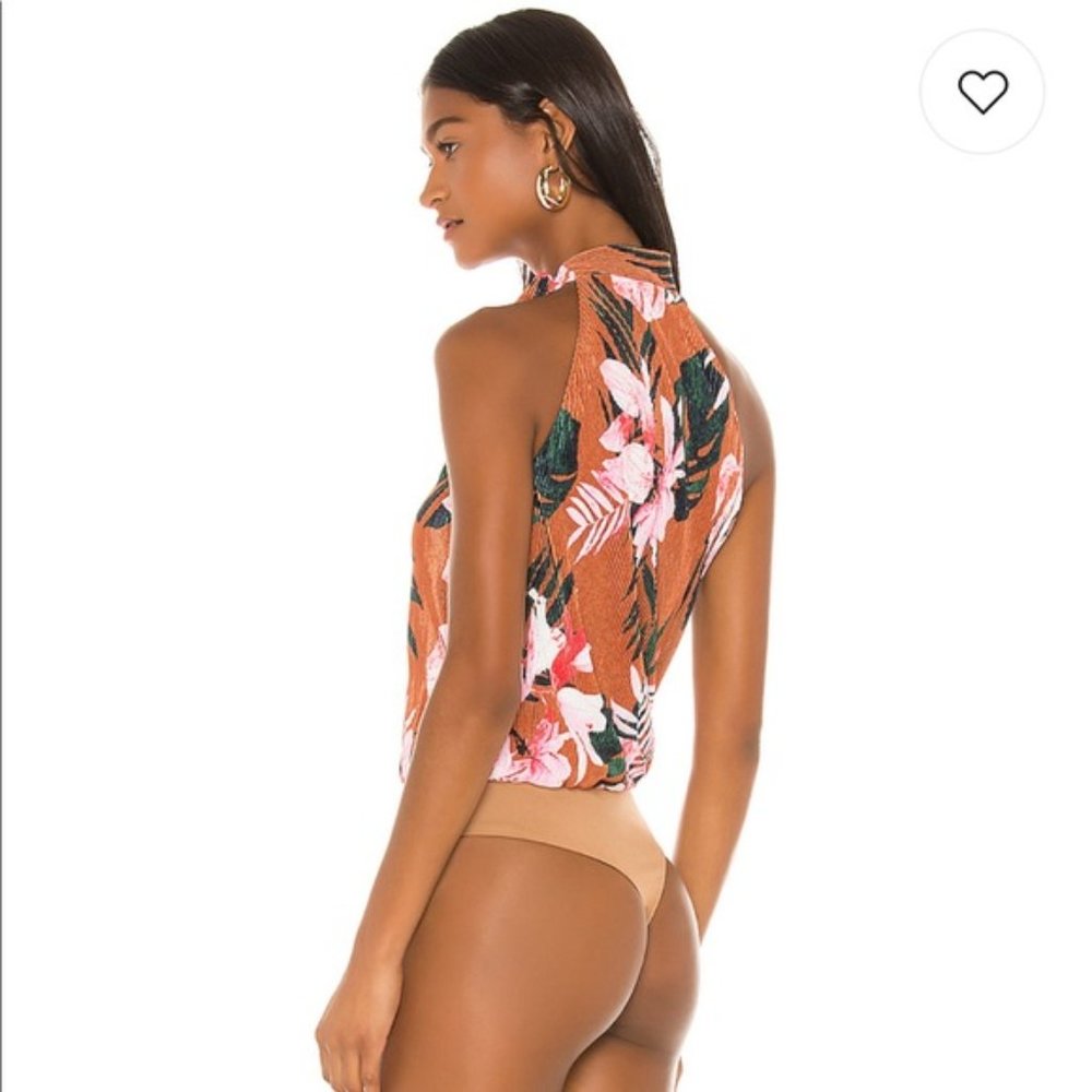 Camila Coelho x Revolve Alyssa Bodysuit in Floral Tropics - Picture 3 of 7